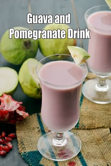 Guava And Pomegranate Drink Recipe (Peru Aur Anar Ka Juice)