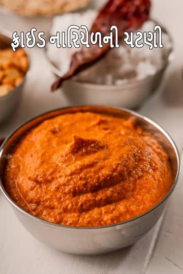 તળેલી નારિયેળની ચટણી રેસીપી (શેકેલી નારિયેળની ચટણી)