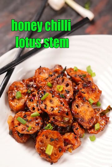 Crispy Lotus Stem Honey Chilli Recipe (Stir Fry Recipes)