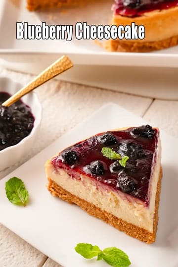 Eggless Blueberry Cheesecake Recipe