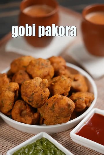 Gobi Pakora Recipe (Indian Style Cauliflower Pakoda)