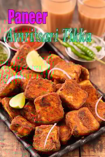 Paneer Amritsari Tikka Recipe (Amritsari Paneer Pakoda)