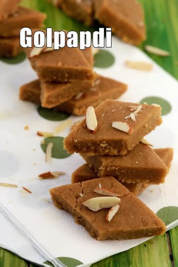 golpapdi recipe | Gujarati gol papdi | gur papdi | sukhdi |