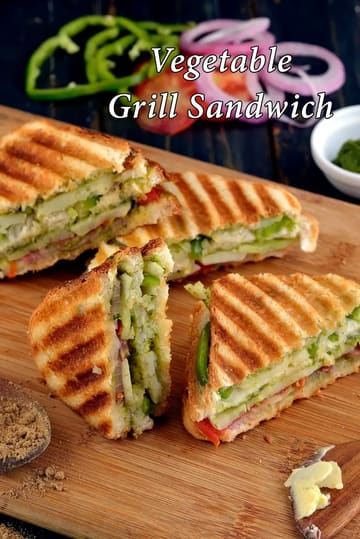 Vegetable Grilled Sandwich Recipe
