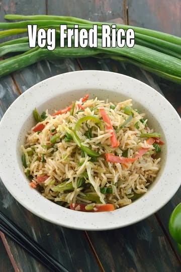 Veg Fried Rice Recipe (Vegetable Fried Rice)