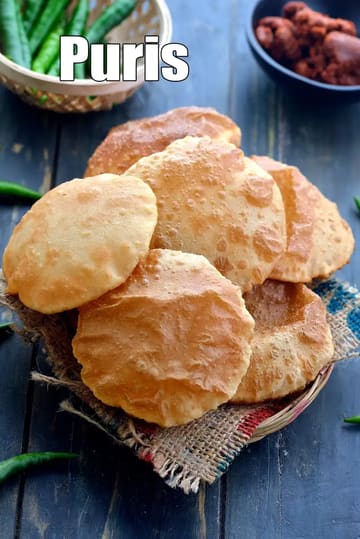 Puris ( How To Make Pooris ) Recipe (Poori)