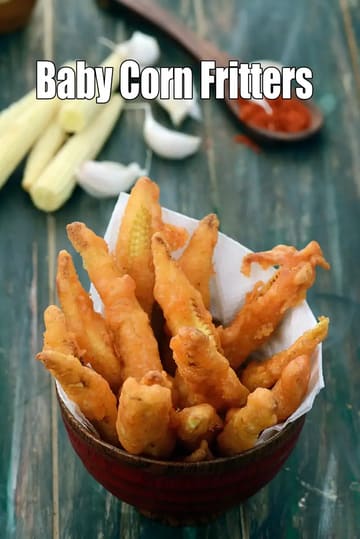 Baby Corn Fritters Recipe (Baby Corn 65)