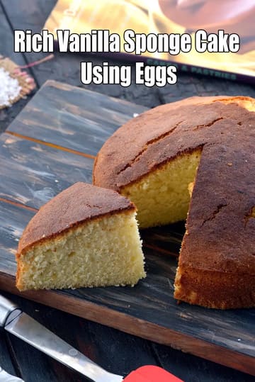 Vanilla Sponge Cake Using Eggs Recipe