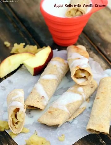Apple Rolls With Vanilla Cream Recipe