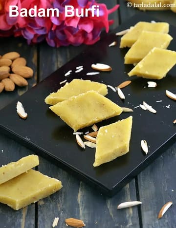 Badam Barfi Recipe (Healthy Almond Barfi)