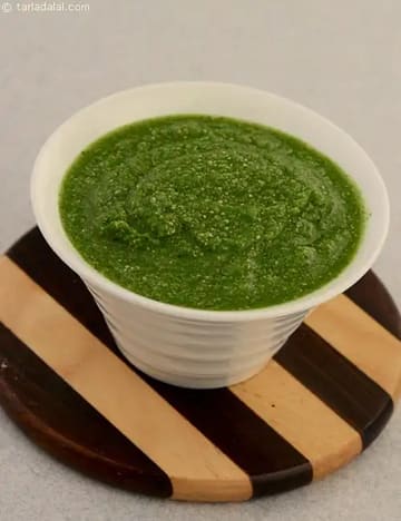 Basic Green Paste Recipe (Coriander And Green Chilli Paste)
