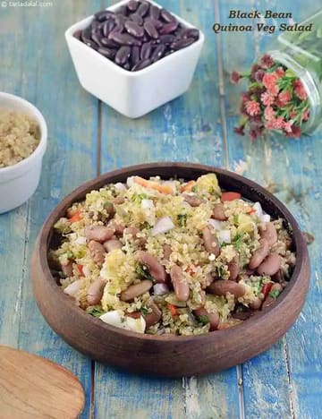 Black Bean Quinoa Veg Salad Recipe