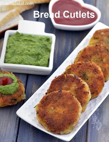 Bread Cutlets Recipe (Bread Cutlets With Mixed Vegetables)