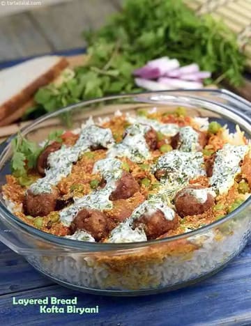 Layered Bread Kofta Biryani Recipe (Dinner Recipes)