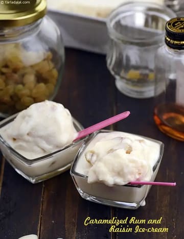 Caramelized Rum And Raisin Ice-Cream Recipe