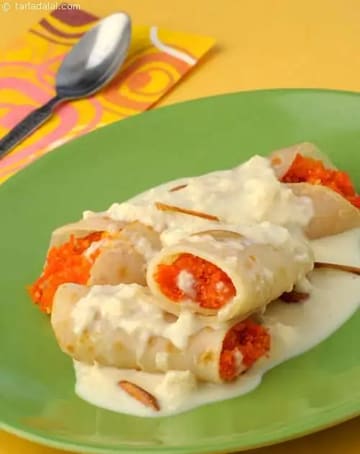 Carrot Pancake Sizzler Recipe (Carrot Halwa Pancake Sizzler)