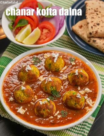 Chanar Kofta Dalna Recipe (Bengali Paneer Kofta Curry)