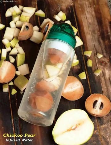 Chickoo Pear Infused Water Recipe