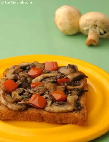 Mushroom Open Toast Recipe