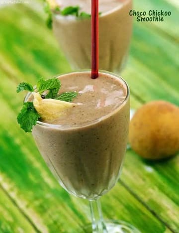 Choco Chickoo Smoothie ( Burgers And Smoothies ) Recipe