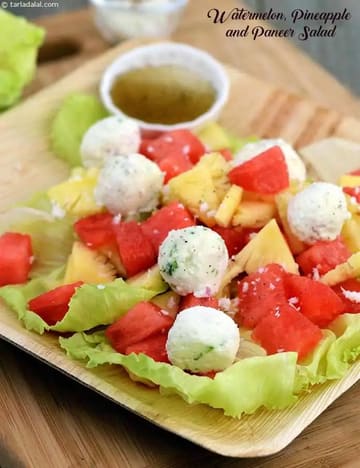 Watermelon Recipe (Pineapple And Paneer Salad)