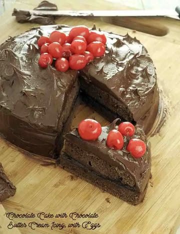 Chocolate Cake With Chocolate Butter Cream Icing With Eggs Recipe