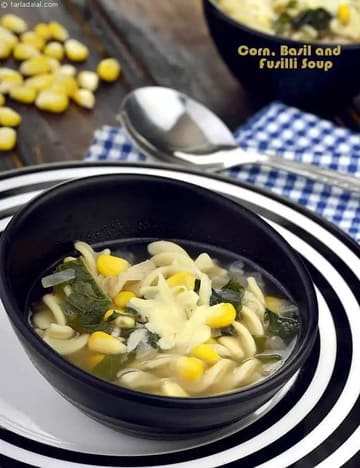 Corn Recipe (Basil And Fusilli Soup ( Corn))