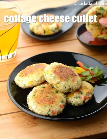 Cottage Cheese Cutlet Recipe (Jain Paneer Rice Cutlet)
