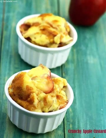 Crunchy Apple Custard Recipe (Calcium Rich Recipes)