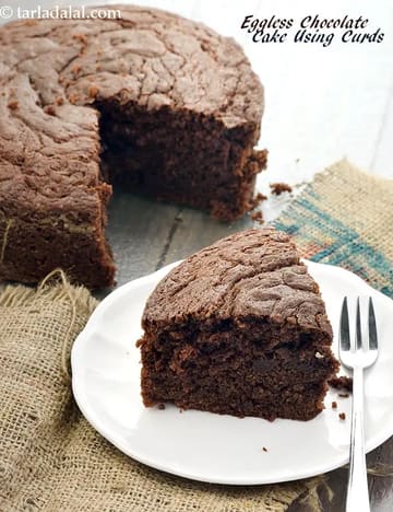 Eggless Chocolate Cake Using Curds Recipe