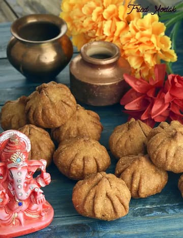Fried Modak Recipe (Ganesh Chathurti Easy Sweet)