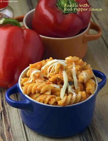 Fusilli With Red Pepper Sauce Recipe (Italian Recipes)