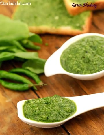 Green Chutney Recipe (Mumbai Roadside Green Chutney)