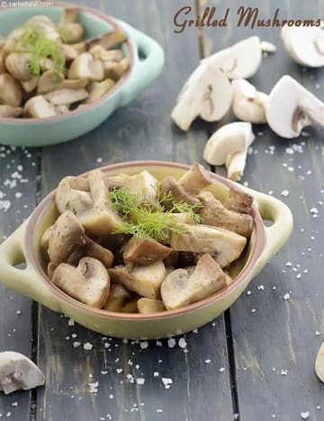 Grilled Mushrooms Recipe (Healthy Accompaniment)