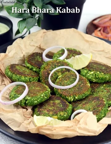 Hara Bhara Kebab On Tava Recipe (Healthy Hara Bhara Kabab)