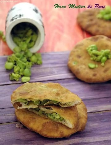 Hare Mutter ki Puri, Green Peas Puri