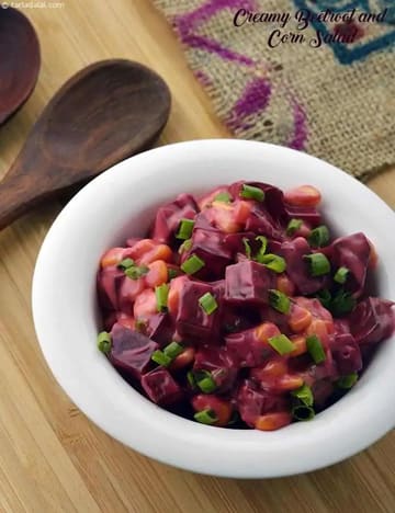 Creamy Beetroot And Corn Salad Recipe