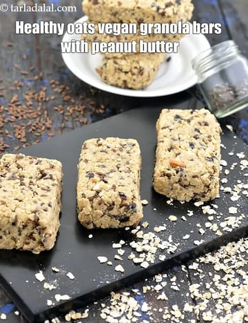 Indian Style Oats Granola Bar With Peanut Butter Recipe