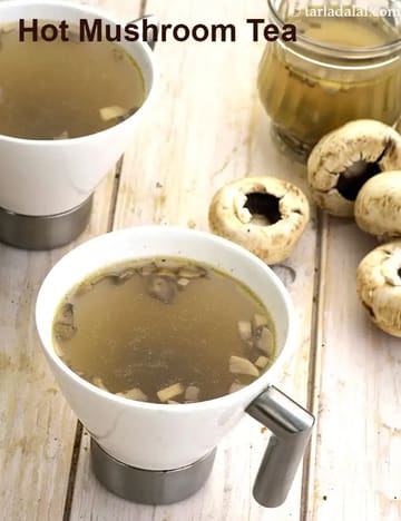 Mushroom Tea Recipe (Indian Style Quick Mushroom Tea)