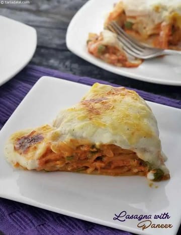 Veg Lasagne With Paneer Recipe (Indian Vegetarian Recipes)