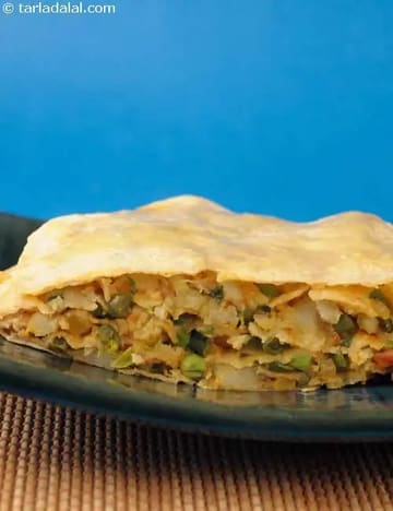Layered Vegetable Chapatis Recipe (Roti Recipes)