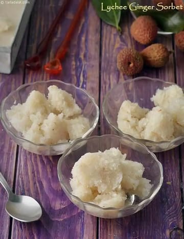 Lychee Ginger Sorbet Recipe