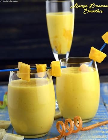 Mango Banana Smoothie ( Burgers And Smoothie ) Recipe