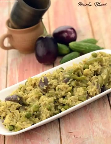 Masala Bhaat (1 Tsp Oil) Recipe