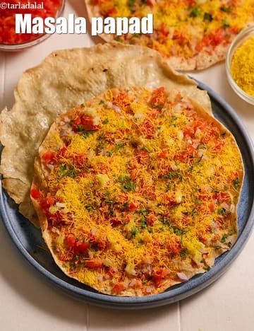 Masala Papad Recipe (Masala Papad 2 Ways)