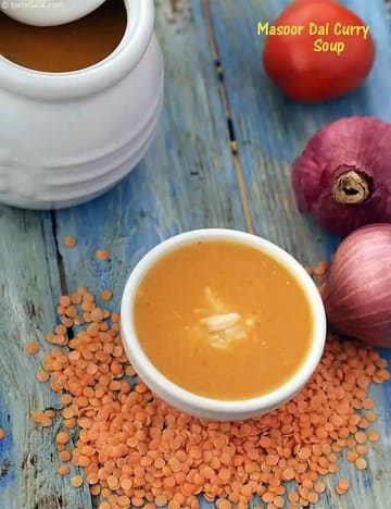 Masoor Dal Soup Recipe (Masoor Dal Curry Soup)