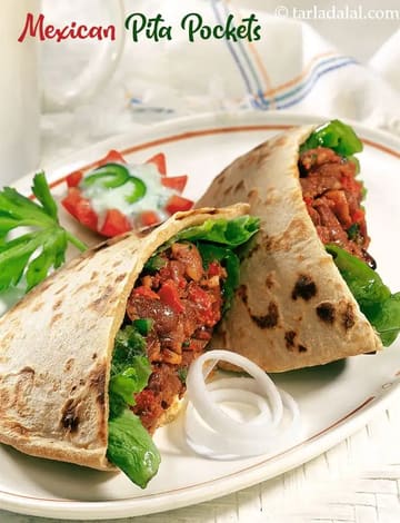 Mexican Pita Pockets Recipe (Indian Diabetic Recipes)