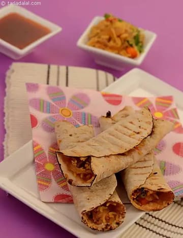 Mexican Rice And Chapati Rolls Recipe