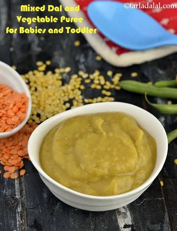Mixed Dal And Vegetable Mash For Babies Recipe