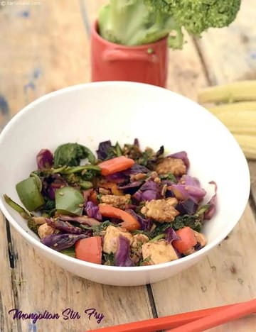 Mongolian Stir Fry Recipe (Indian Quick Recipes)
